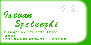 istvan szeleczki business card